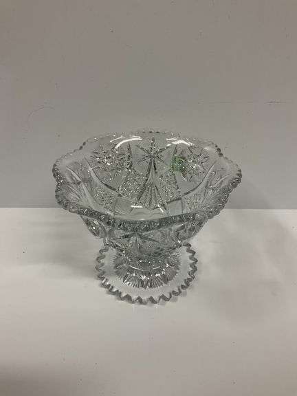 Vintage Glass Fruit Dish with Dipper