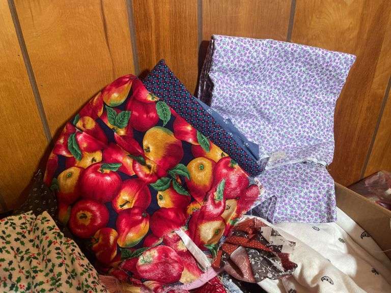 Tote and box of misc material