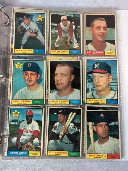 1961 Topps Baseball Cards - 509 of 587 w/ 35 High Numbers - All Cards Appear to be Trimmed
