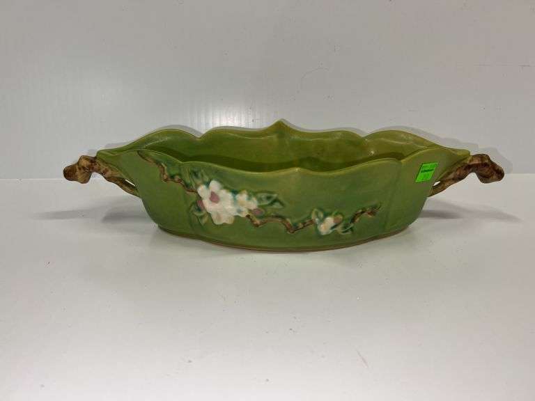 Roseville Pottery Apple Blossom Console Bowl