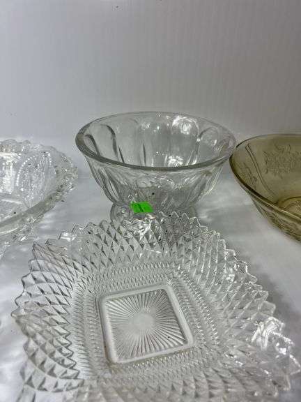 Assortment of Clear Glassware
