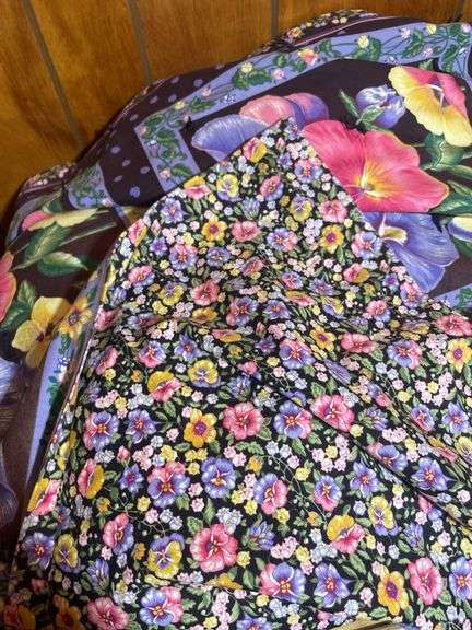 Assortment of mostly handmade quilts- some have missing pieces, tears and more