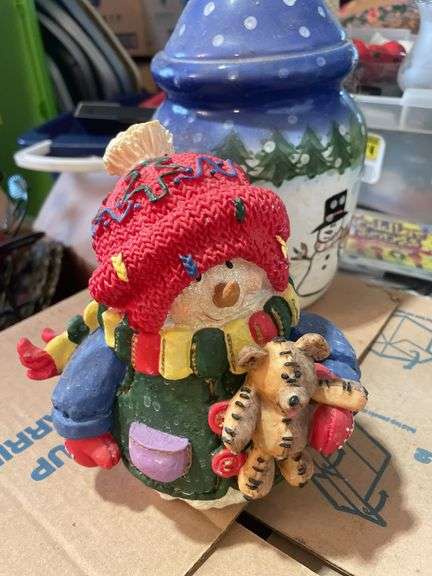 (2) boxes of Christmas items including figurines, lamp, musicals and more