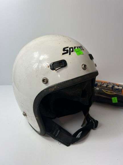 Racing Helmet and (2) Baseball Bats