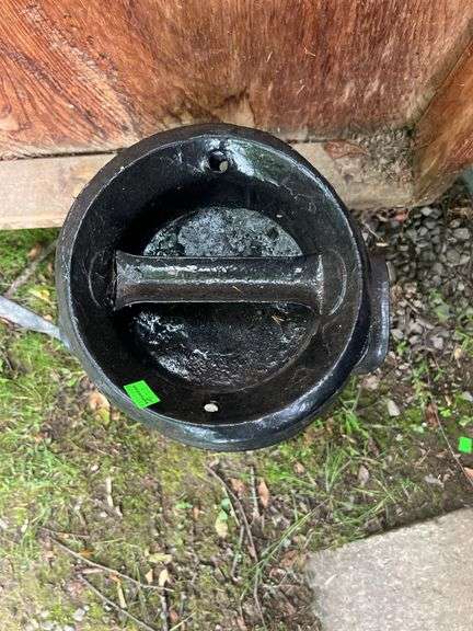 Vintage Black Painted Milk Can