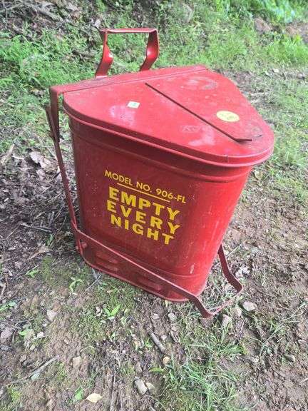 Vintage Metal Waste Can Model #906-FL