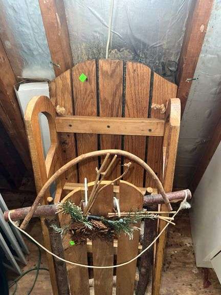(2) Vintage Wooden Sleighs
