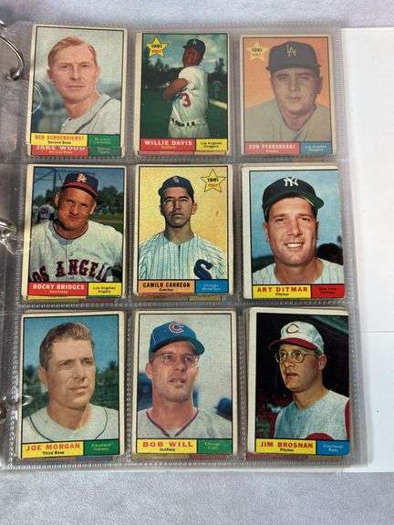 1961 Topps Baseball Cards - 509 of 587 w/ 35 High Numbers - All Cards Appear to be Trimmed