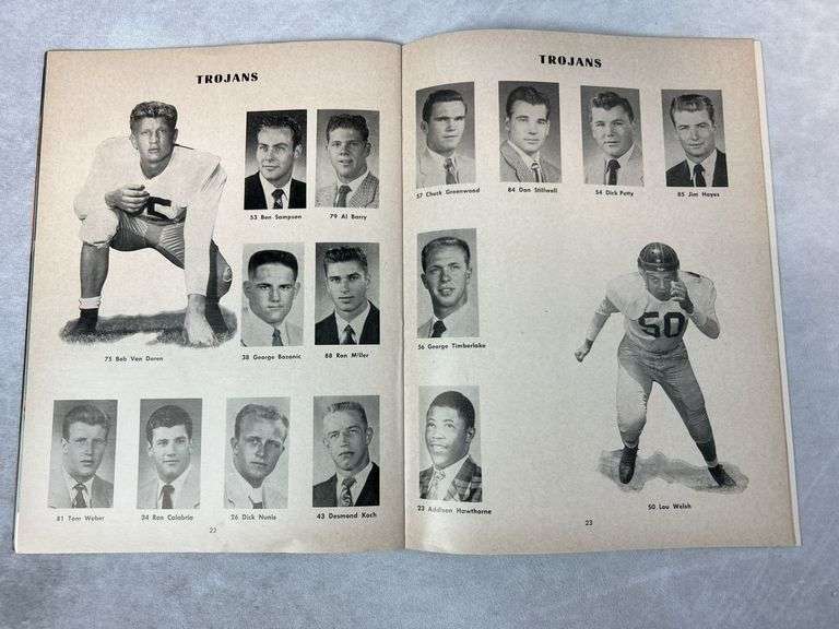 1952 UCLA vs TCU Program & Stub - 1952 USC vs Washington Program