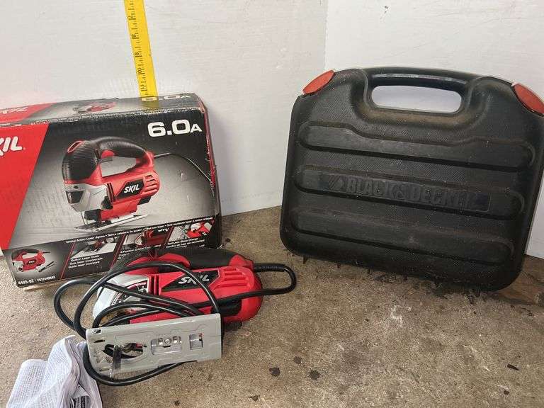 Skill Orbital Laser Jigsaw and Black & Decker Cordless Drill
