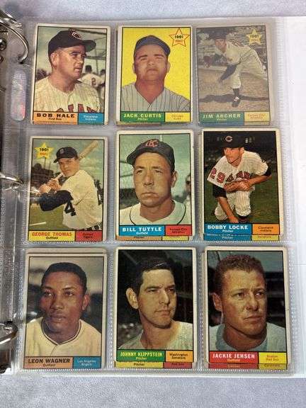 1961 Topps Baseball Cards - 509 of 587 w/ 35 High Numbers - All Cards Appear to be Trimmed