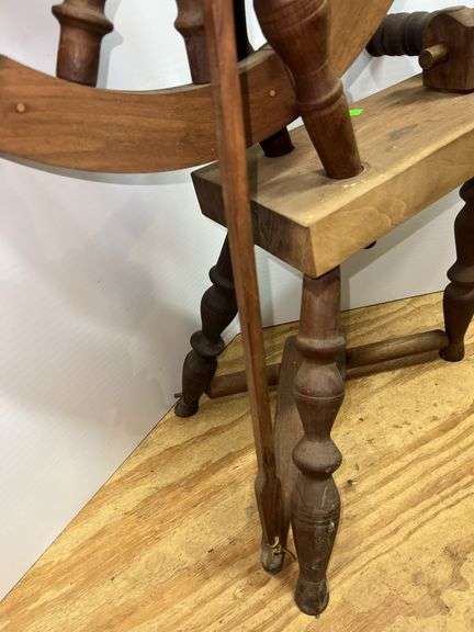 Vintage Wooden Spinning Wheel
