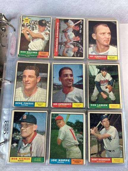 1961 Topps Baseball Cards - 509 of 587 w/ 35 High Numbers - All Cards Appear to be Trimmed