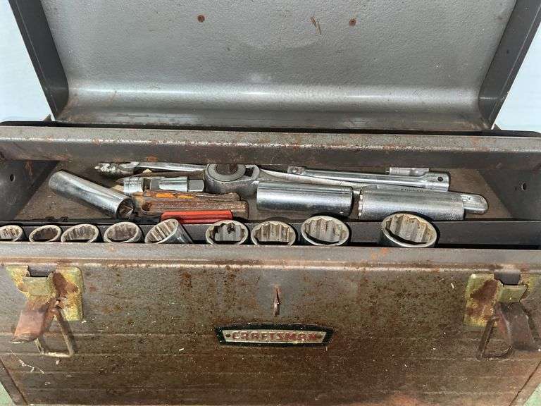 Craftsman Silver Metal Toolbox w/ Contents
