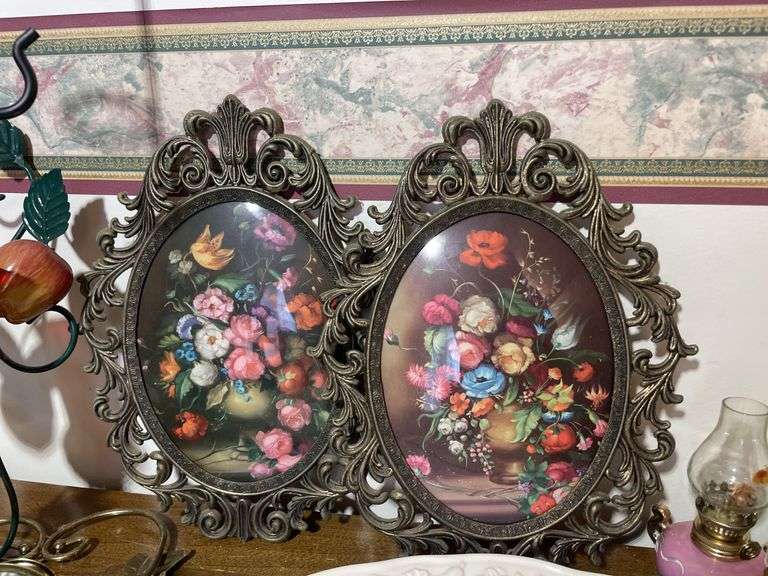Turkey platter, decorative wall hangings, candle, candleholders and more