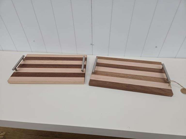 (2) wooden charcuterie boards- 10"x16"