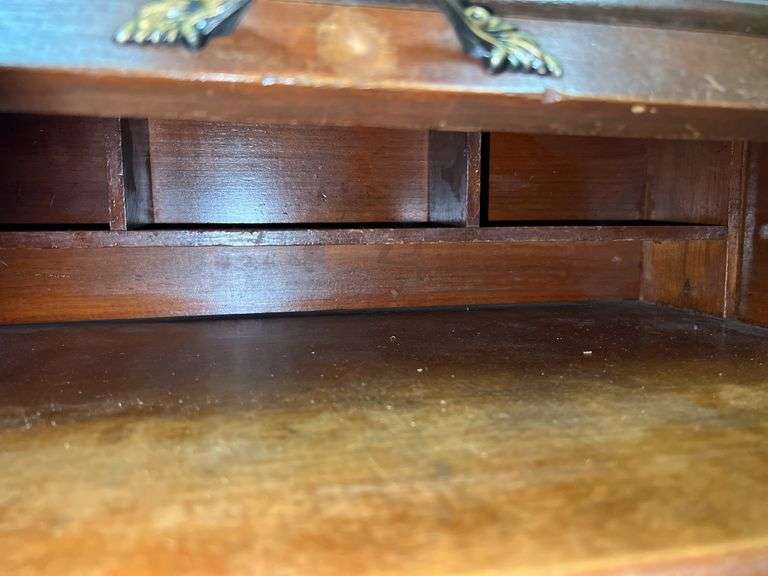 Vintage Wooden Roll Top Bread Box