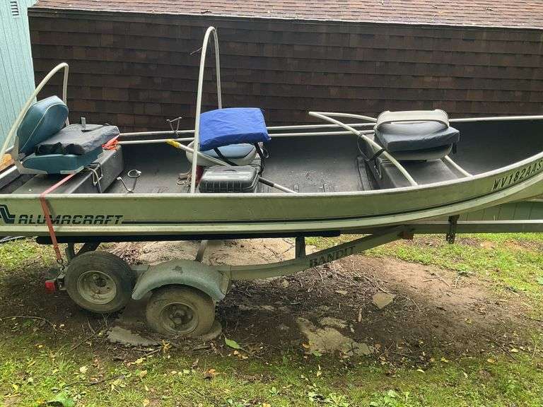 14’ Alumacraft V Bottom Boat and Trailer