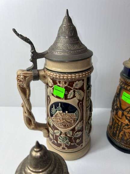 (4) Vintage Steins