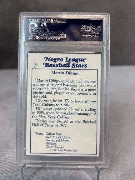 1986 Fritsch Negro League: Judy Johnson & Smokey Joe Williams, PSA mint 9/ Dihigo PSA 10