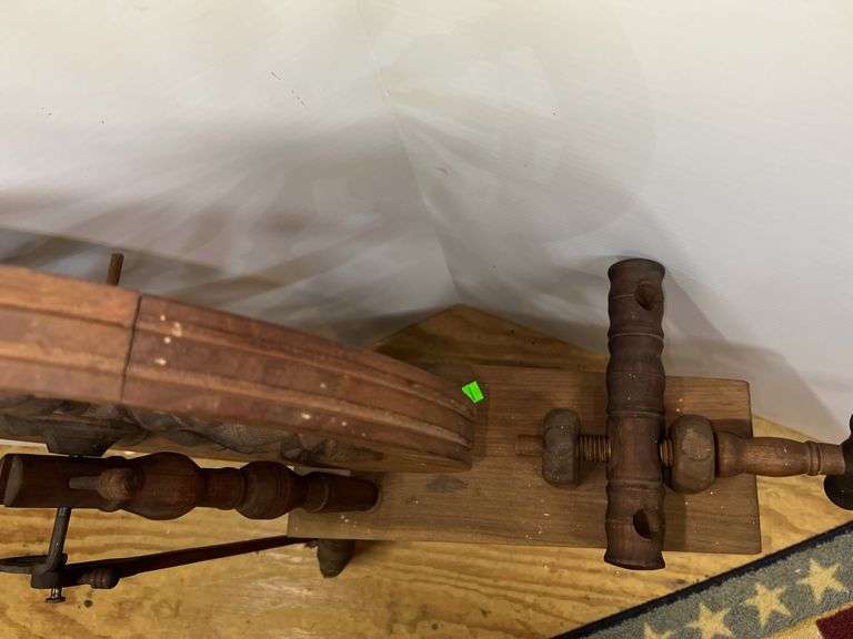 Vintage Wooden Spinning Wheel