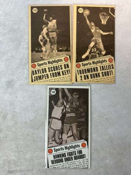 (7) 1970-71 Topps All-Star Cards - Robertson, Baylor, Thurmond, Hawkins, Frazier, Reed, Havlicek - C