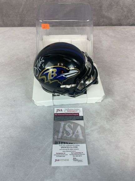 Joe Flacco signed Baltimore Ravens mini helmet, JSA