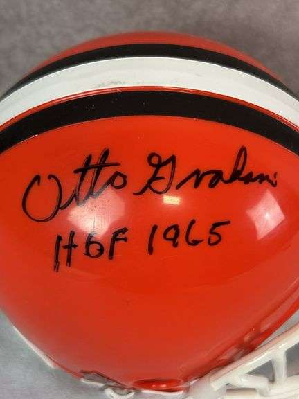 Otto Graham signed Cleveland Browns mini helmet, full JSA letter