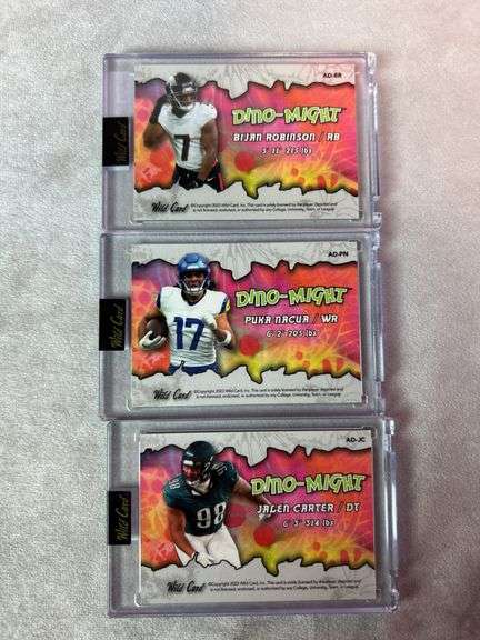 (7) card encased lot Bijan, Puka, McConkey, Dickerson +++