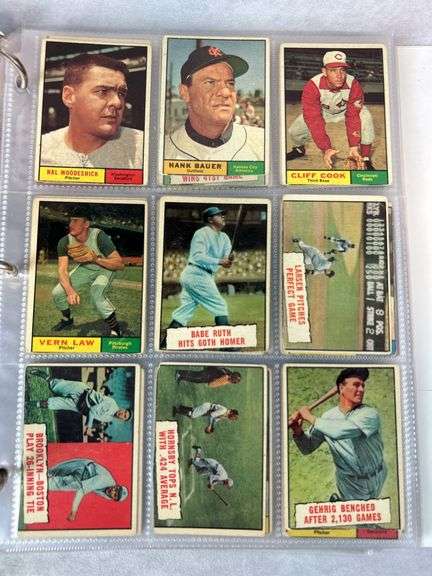 1961 Topps Baseball Cards - 509 of 587 w/ 35 High Numbers - All Cards Appear to be Trimmed