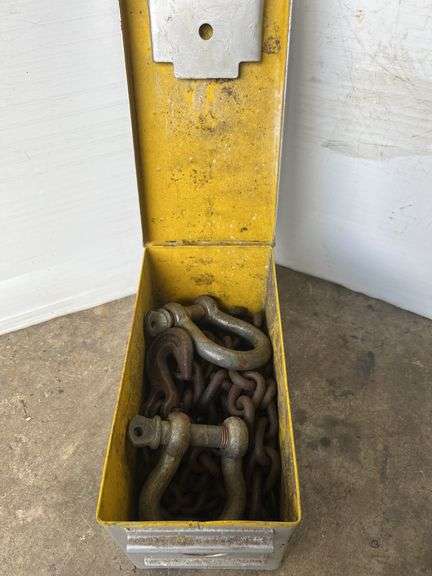 Silver Metal Ammo Crate w/ Chain and U-Hook