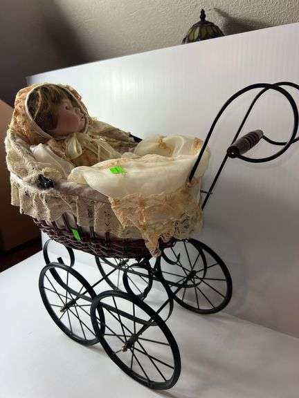 Vintage Baby Doll and Carriage