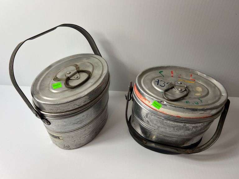 (2) Vintage Miner’s Lunch Pails