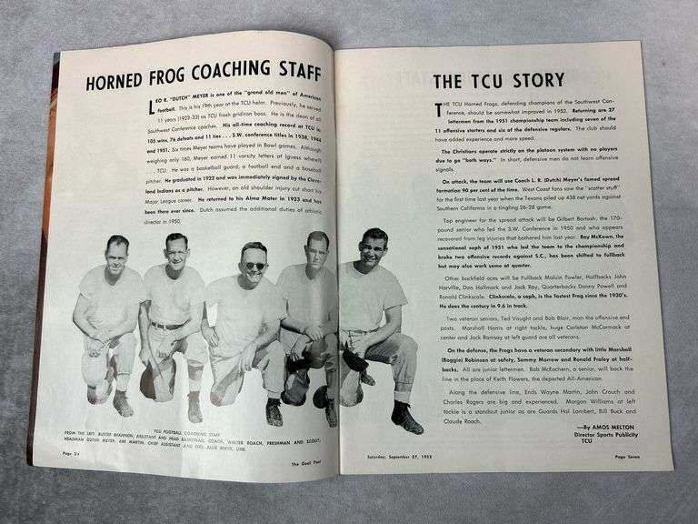 1952 UCLA vs TCU Program & Stub - 1952 USC vs Washington Program