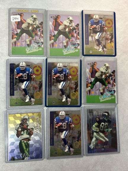 5- Card Randy Moss Rookie Card Lot & 4- Card 1993 SP Marshall Faulk Rookie Card Lot