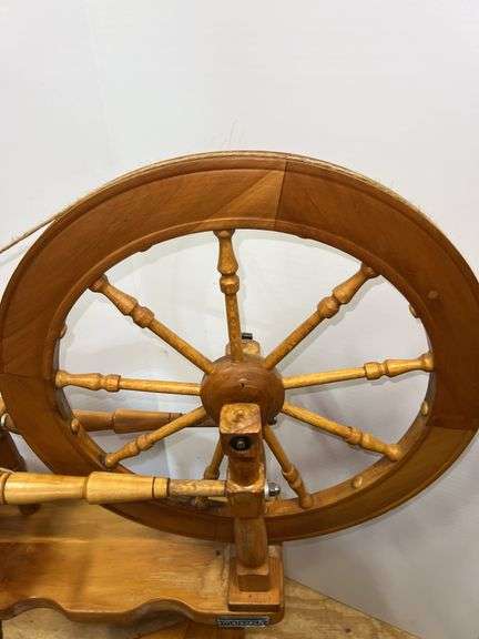 Vintage Wooden Spinning Wheel