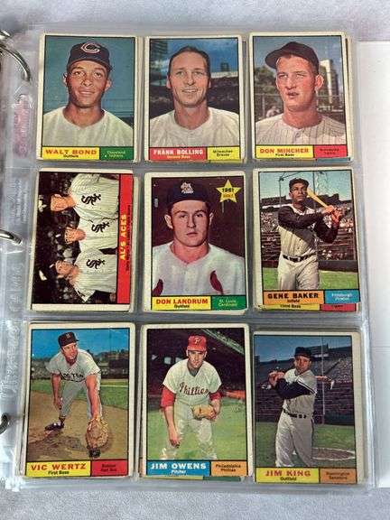 1961 Topps Baseball Cards - 509 of 587 w/ 35 High Numbers - All Cards Appear to be Trimmed