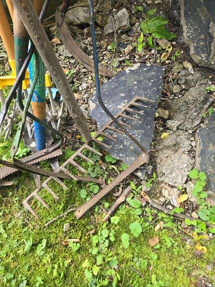 Assortment of Long Handle Gardening Tools