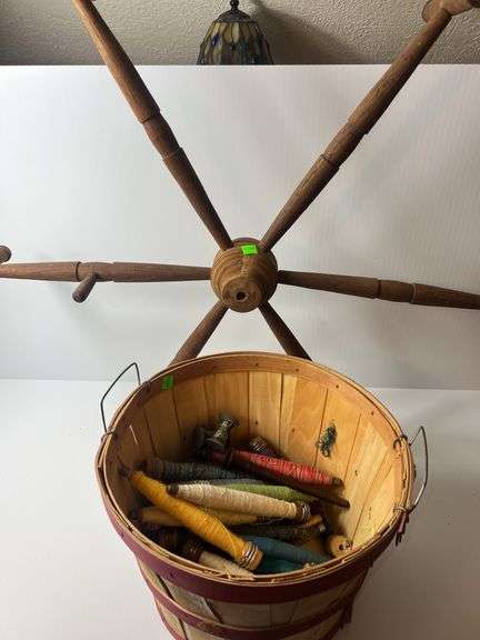 Vintage Yarn Winder w/ Yarn