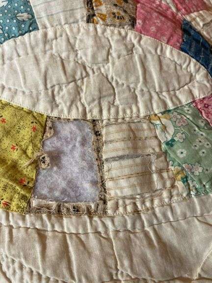 Assortment of mostly handmade quilts- some have missing pieces, tears and more