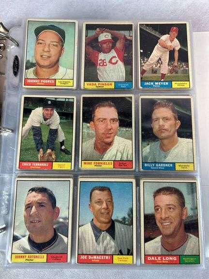 1961 Topps Baseball Cards - 509 of 587 w/ 35 High Numbers - All Cards Appear to be Trimmed