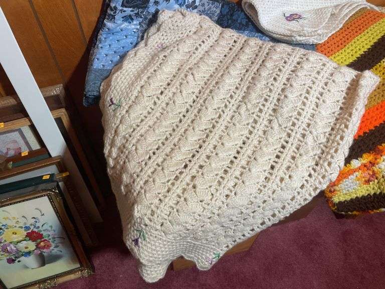 Afghans, blankets & misc. mostly homemade