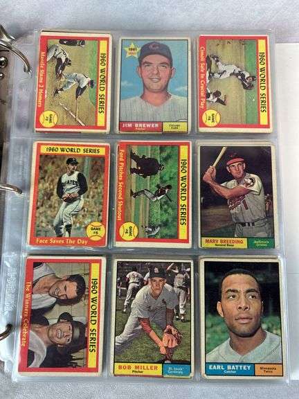 1961 Topps Baseball Cards - 509 of 587 w/ 35 High Numbers - All Cards Appear to be Trimmed