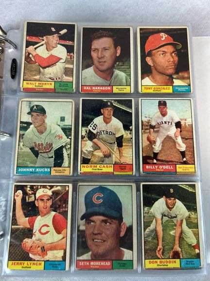 1961 Topps Baseball Cards - 509 of 587 w/ 35 High Numbers - All Cards Appear to be Trimmed