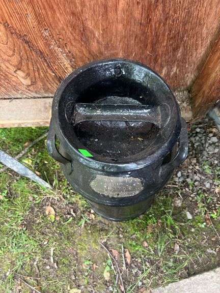 Vintage Black Painted Milk Can