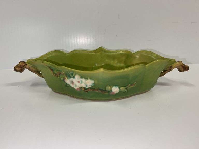 Roseville Pottery Apple Blossom Console Bowl