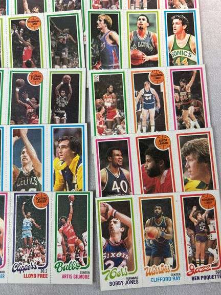 (90+) 1980-81 Topps Basketball Cards - Un-Perforated