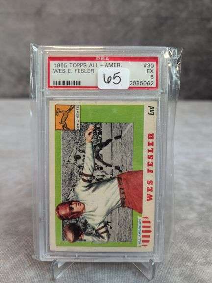 Wes E. Fesler 1955 Topps All American PSA 5 Ohio State