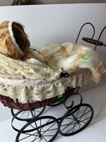 Vintage Baby Doll and Carriage