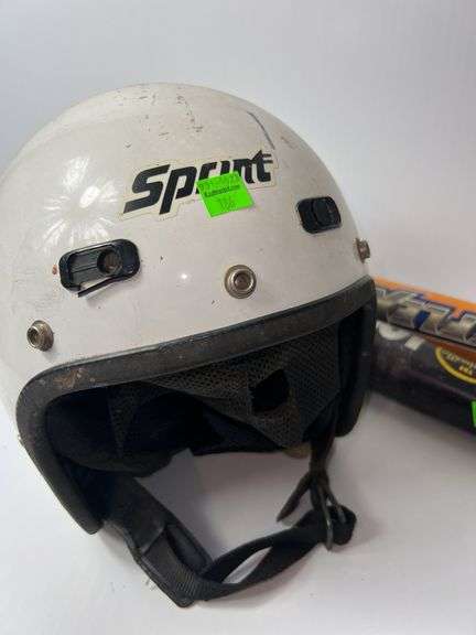 Racing Helmet and (2) Baseball Bats